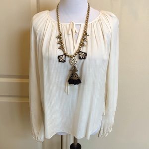 NWOT L’Agence cream silk top